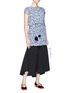 Figure View - Click To Enlarge - MARNI - 3D flower tie abbey print silk top