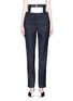 Main View - Click To Enlarge - TIBI - Harness belted virgin wool suiting pants