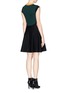Back View - Click To Enlarge - MC Q - Contrast collar stretch knit dress