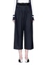 Main View - Click To Enlarge - TIBI - Belted virgin wool paperbag suiting culottes