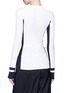 Back View - Click To Enlarge - TIBI - Contrast stripe rib knit sweater
