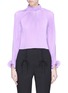 Main View - Click To Enlarge - TIBI - Ruffle cuff pleated cropped top