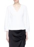Main View - Click To Enlarge - TIBI - Puff sleeve ruched cuff corset top