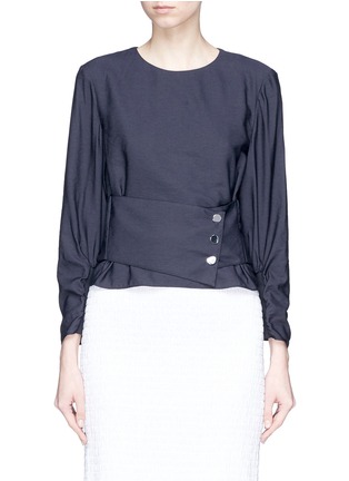 Main View - Click To Enlarge - TIBI - Corset belted cropped top