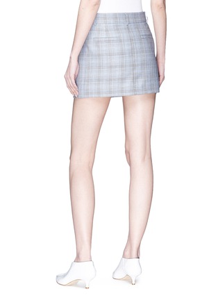 Back View - Click To Enlarge - TIBI - 'Cooper' wool-silk houndstooth check plaid mini skirt
