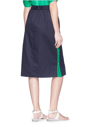 Back View - Click To Enlarge - TIBI - Snap button outseam skirt