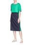 Figure View - Click To Enlarge - TIBI - Snap button outseam skirt