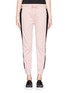 Main View - Click To Enlarge - MC Q - Coated tuxedo stripe cotton terry sweatpants