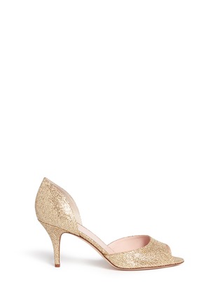 Main View - Click To Enlarge - KATE SPADE - 'Sage' glitter peep toe d'Orsay pumps