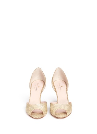 Figure View - Click To Enlarge - KATE SPADE - 'Sage' glitter peep toe d'Orsay pumps