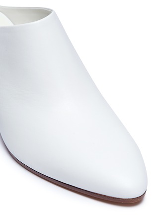 Detail View - Click To Enlarge - VINCE - 'Vigo' angled heel leather mules