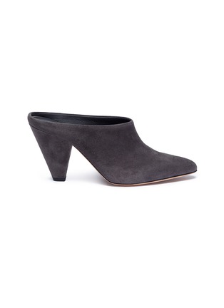 Main View - Click To Enlarge - VINCE - 'Emberly' cone heel suede mules