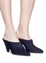 Figure View - Click To Enlarge - VINCE - 'Emberly' cone heel suede mules