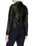 Back View - Click To Enlarge - VINCE - Cropped leather trench jacket