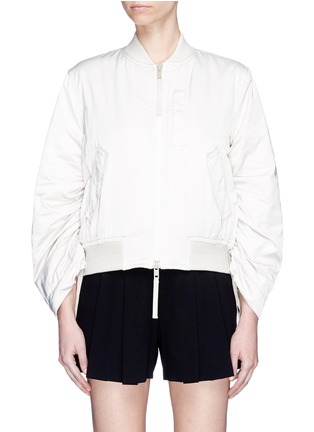 Main View - Click To Enlarge - VINCE - 'Parachute' drawstring ruched sleeve bomber jacket