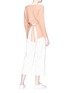 Figure View - Click To Enlarge - VINCE - Tie back wool-cashmere sweater