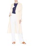 Figure View - Click To Enlarge - VINCE - 'Drapey' belted satin trench coat