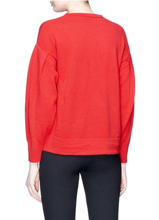 Back View - Click To Enlarge - VINCE - Pleated sleeve cashmere sweater