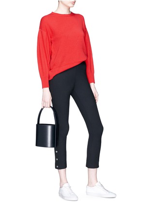 Figure View - Click To Enlarge - VINCE - Pleated sleeve cashmere sweater