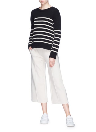 Figure View - Click To Enlarge - VINCE - Pintucked jersey culottes