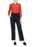 Figure View - Click To Enlarge - VINCE - Silk crepe utility blouse
