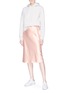 Figure View - Click To Enlarge - VINCE - Satin slip skirt