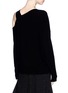 Back View - Click To Enlarge - ELIZABETH AND JAMES - 'Hearst' cutout shoulder Merino wool-cashmere sweater