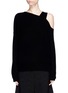 Main View - Click To Enlarge - ELIZABETH AND JAMES - 'Hearst' cutout shoulder Merino wool-cashmere sweater