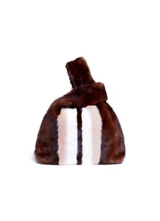 Main View - Click To Enlarge - SIMONETTA RAVIZZA - 'Furrissima' stripe mink fur sac bag