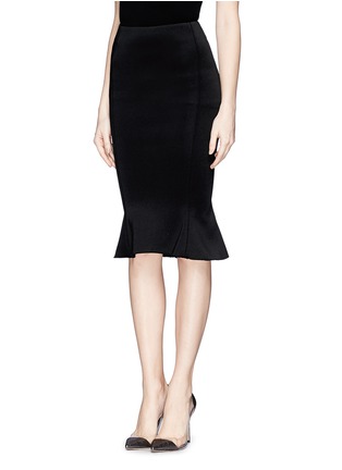 Front View - Click To Enlarge - COMME MOI - Scuba jersey fishtail midi skirt