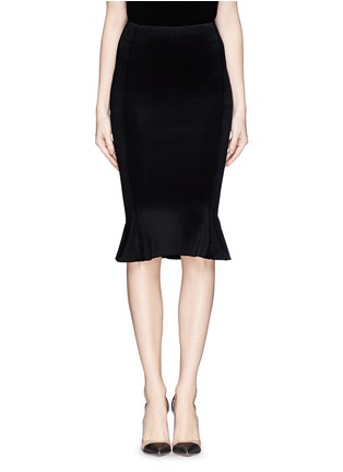 Main View - Click To Enlarge - COMME MOI - Scuba jersey fishtail midi skirt