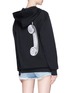 Back View - Click To Enlarge - ACNE STUDIOS - 'Fog' hanging phone patch unisex hoodie