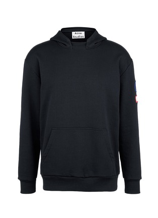 Main View - Click To Enlarge - ACNE STUDIOS - 'Fog' hanging phone patch unisex hoodie