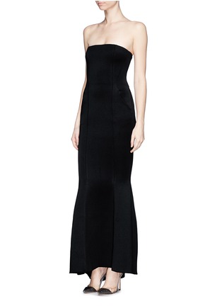 Figure View - Click To Enlarge - COMME MOI - Strapless scuba jersey fishtail gown
