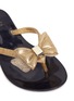 Detail View - Click To Enlarge - MELISSA - 'Harmonic III' glitter bow PVC kids flip flops