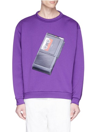 Detail View - Click To Enlarge - ACNE STUDIOS - 'Flames' tape recorder patch unisex sweatshirt