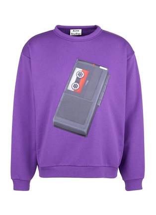 Main View - Click To Enlarge - ACNE STUDIOS - 'Flames' tape recorder patch unisex sweatshirt