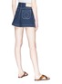 Back View - Click To Enlarge - CHLOÉ - Contrast topstitching denim shorts