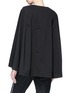 Back View - Click To Enlarge - CHLOÉ - Cape overlay virgin wool suiting gilet