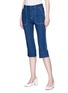 Front View - Click To Enlarge - CHLOÉ - Turn-up cuff cropped denim pants
