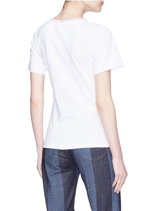 Back View - Click To Enlarge - CHLOÉ - Ring collar cutout panel T-shirt