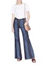 Figure View - Click To Enlarge - CHLOÉ - Ring collar cutout panel T-shirt