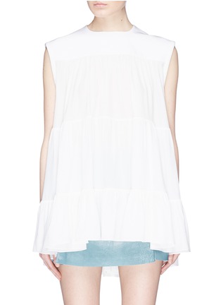 Main View - Click To Enlarge - CHLOÉ - Tiered silk sleeveless top