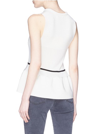 Back View - Click To Enlarge - CHLOÉ - Contrast stripe knit peplum top