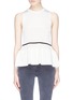 Main View - Click To Enlarge - CHLOÉ - Contrast stripe knit peplum top