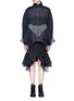 Main View - Click To Enlarge - SACAI - Mix print two-in-one jacket dress