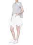 Figure View - Click To Enlarge - SACAI - Patchwork denim mini skirt
