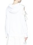 Back View - Click To Enlarge - SACAI - Asymmetric cutout shoulder oversized hoodie