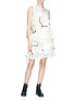 Figure View - Click To Enlarge - SACAI - Crochet lace patch organdy skirt