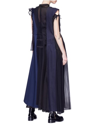 Back View - Click To Enlarge - SACAI - Colourblock asymmetric panelled maxi dress